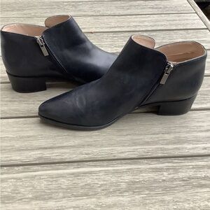 Clarks Black Leather Ankle Booties